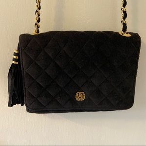Vintage Mary Ann Rosenfeld Black Quilted Chain Bag